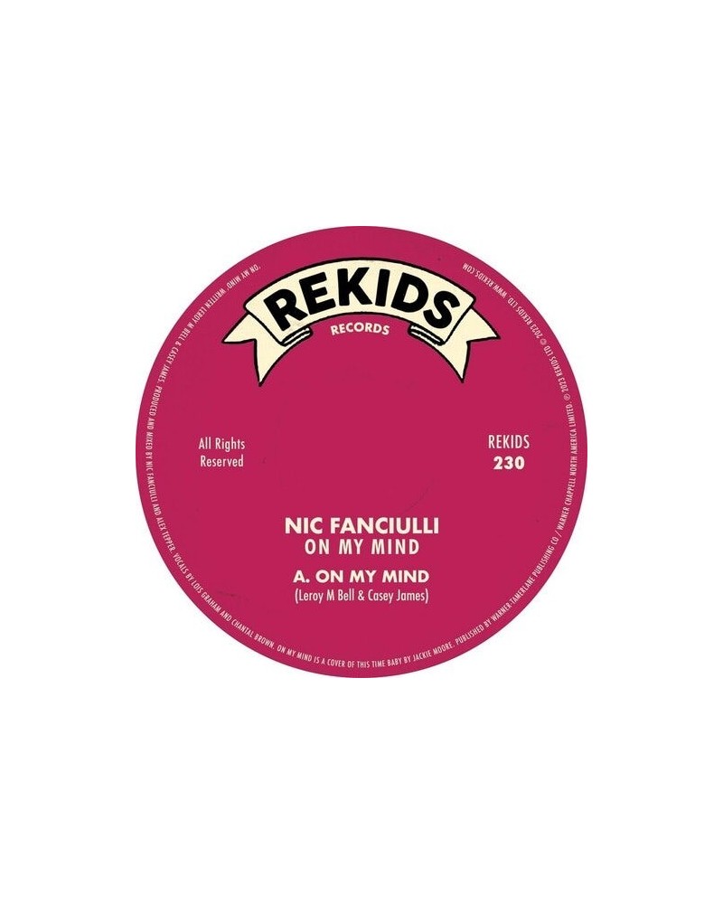 Nic Fanciulli ON MY MIND Vinyl Record $12.02 Vinyl