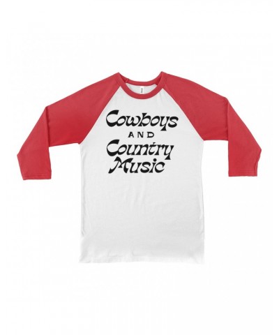 Music Life 3/4 Sleeve Baseball Tee | Cowboys And Country Music Shirt $5.17 Shirts