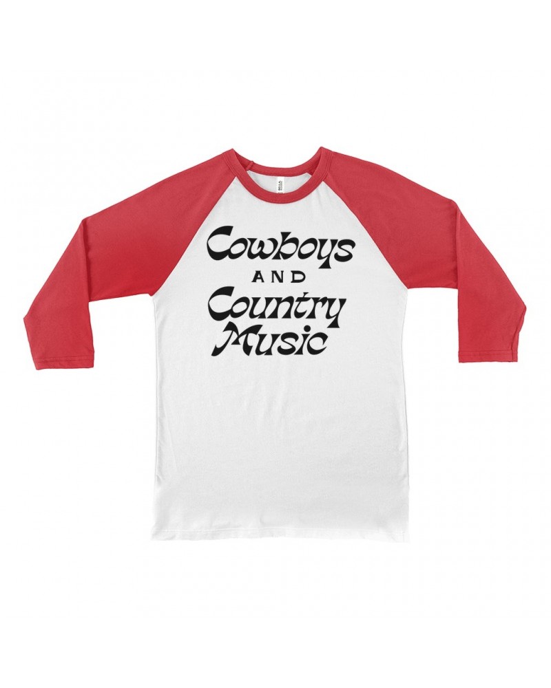 Music Life 3/4 Sleeve Baseball Tee | Cowboys And Country Music Shirt $5.17 Shirts