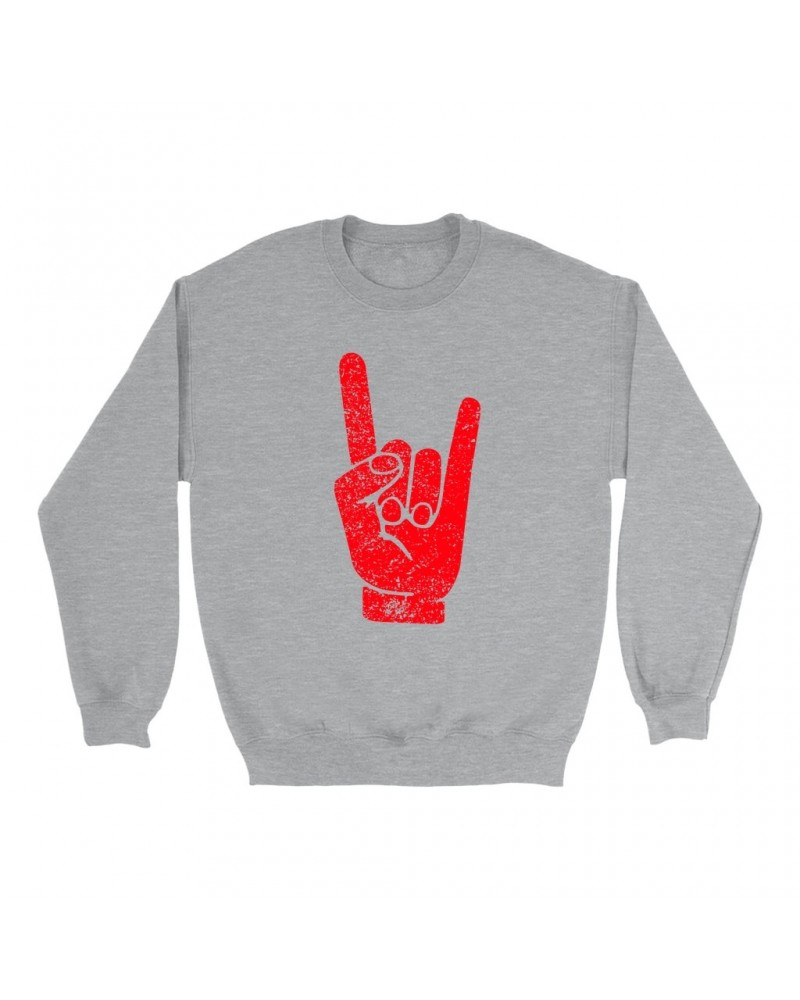 Music Life Sweatshirt | The Sign Of Metal Sweatshirt $7.98 Sweatshirts