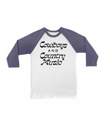 Music Life 3/4 Sleeve Baseball Tee | Cowboys And Country Music Shirt $5.17 Shirts