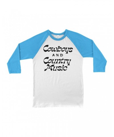 Music Life 3/4 Sleeve Baseball Tee | Cowboys And Country Music Shirt $5.17 Shirts