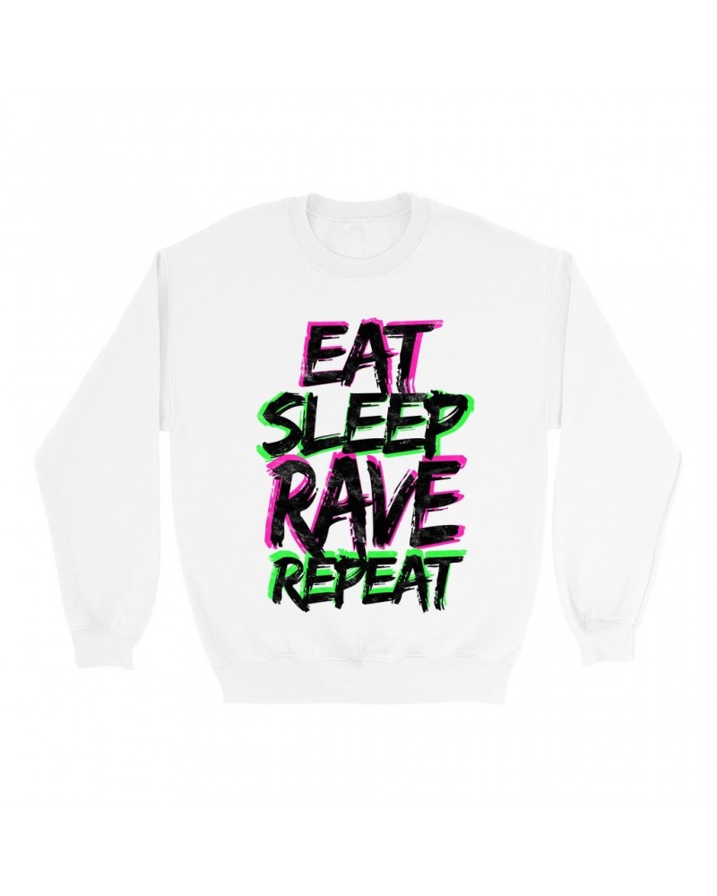 Music Life Sweatshirt | Eat Sleep Rave Repeat Sweatshirt $7.54 Sweatshirts