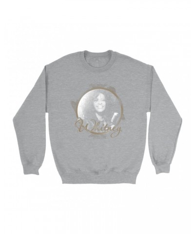 Whitney Houston Sweatshirt | Circular Frame And Logo Design Sweatshirt $6.10 Sweatshirts