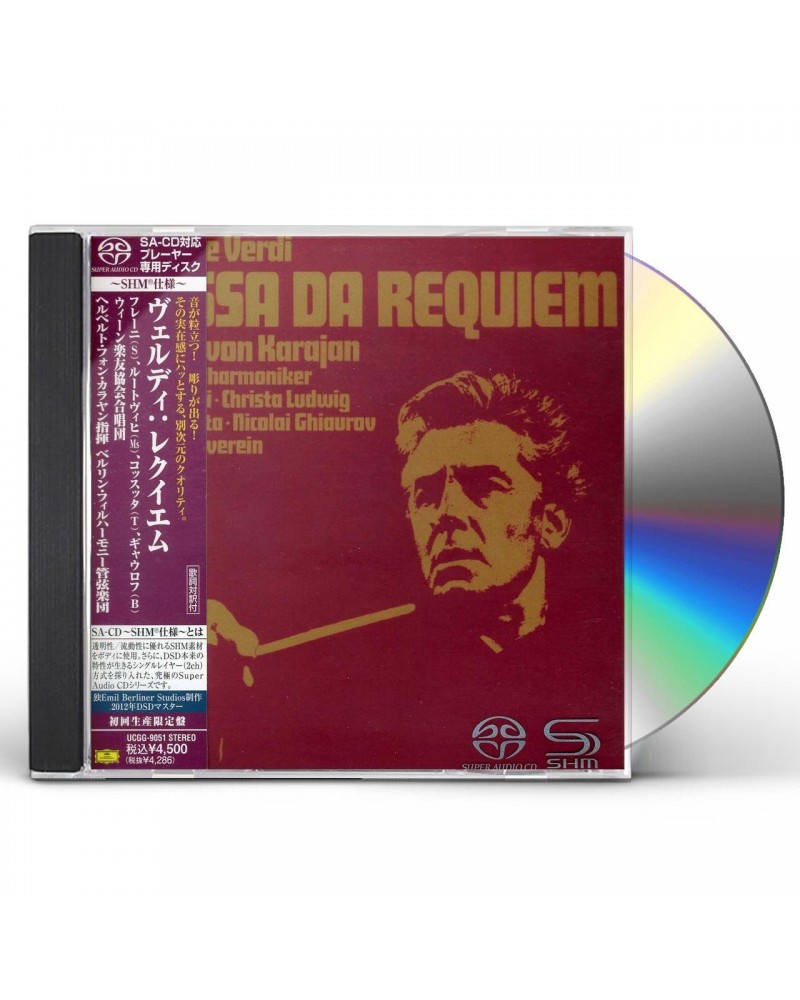 Herbert von Karajan VERDI: MESSA DA REQUIEM CD $2.96 CD