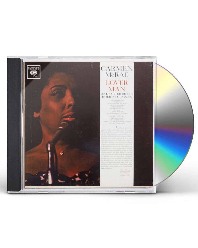 Carmen McRae SINGS LOVER MAN & OTHER BILLIE HOLIDAY CD $17.15 CD