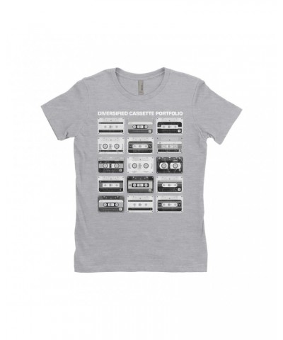 Music Life Ladies' Boyfriend T-Shirt | Diversified Cassette Portfolio Shirt $5.42 Shirts