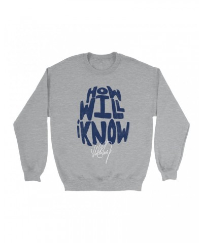 Whitney Houston Sweatshirt | How Will I Know Navy Design Distressed Sweatshirt $11.65 Sweatshirts