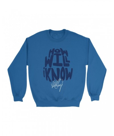 Whitney Houston Sweatshirt | How Will I Know Navy Design Distressed Sweatshirt $11.65 Sweatshirts