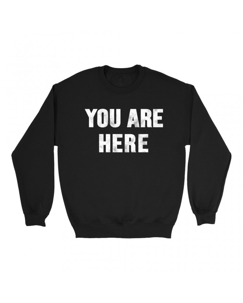 John Lennon Sweatshirt | You Are Here Distressed Design Worn By Sweatshirt $7.07 Sweatshirts