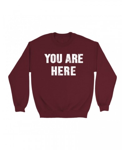 John Lennon Sweatshirt | You Are Here Distressed Design Worn By Sweatshirt $7.07 Sweatshirts