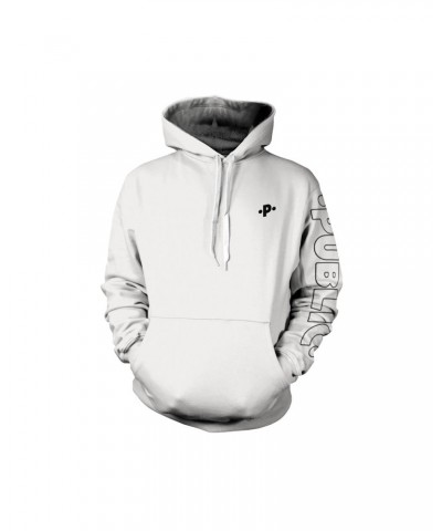 PUBLIC White Hoodie $3.46 Sweatshirts