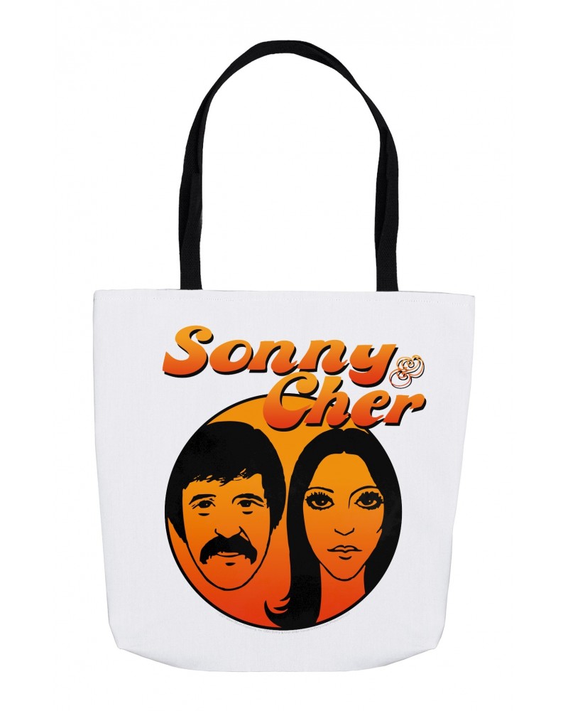 Sonny & Cher Tote Bag | Comedy Hour Illustration And Logo Ombre Bag $12.60 Bags