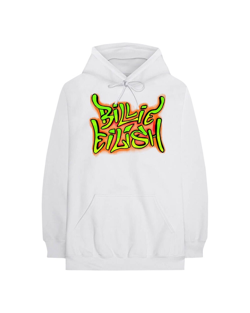 Billie Eilish Hoodie | Neon Graffiti Art Hoodie $6.84 Sweatshirts